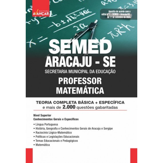 SEMED ARACAJU SE - PROFESSOR MATEMÁTICA: IMPRESSO