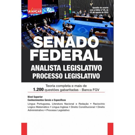SENADO FEDERAL: Analista Legislativo - Processo Legislativo  - IMPRESSA - FRETE GRÁTIS - E-book de bônus com Liberação Imediata