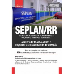 SEPLAN RR - Secretaria de Estado de Planejamento e Orçamento - Conhecimentos Básicos - E-BOOK - Liberação Imediata