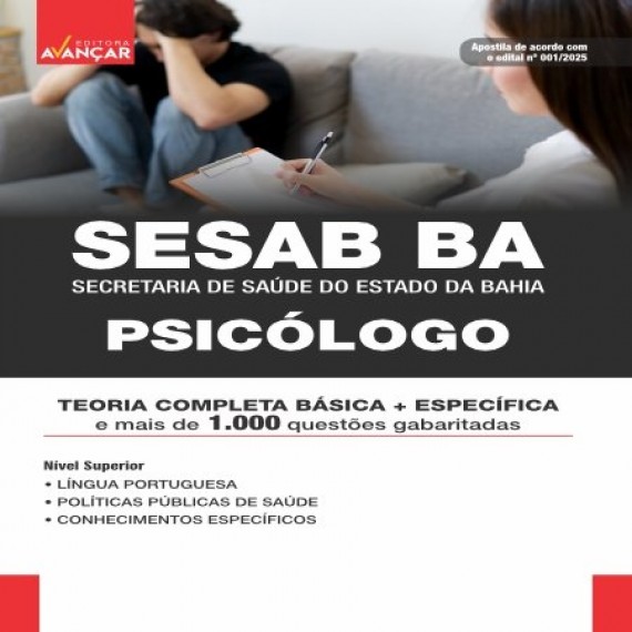 SESAB BA 2025 - PSICÓLOGO