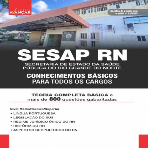 SESAP RN 2025 - CONHECIMENTOS BÁSICOS PARA TODOS OS CARGOS