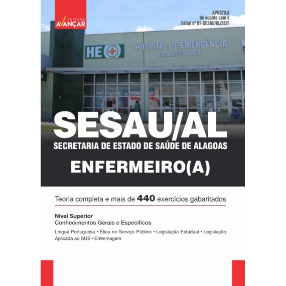 SESAU AL - Secretaria de Estado de Saúde de Alagoas: Enfermeiro - Impresso
