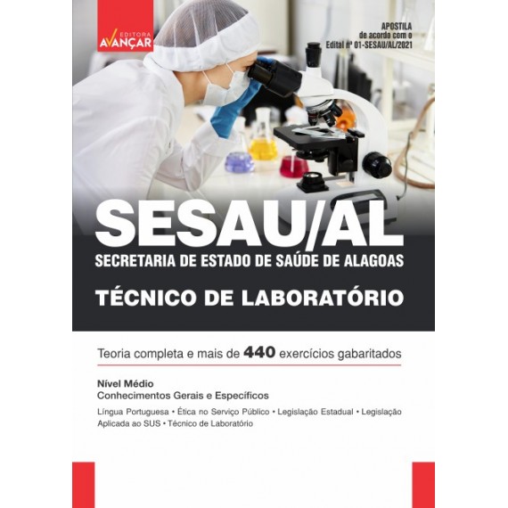 SESAU AL - Secretaria de Estado de Saúde de Alagoas: Técnico de Laboratório - Impresso