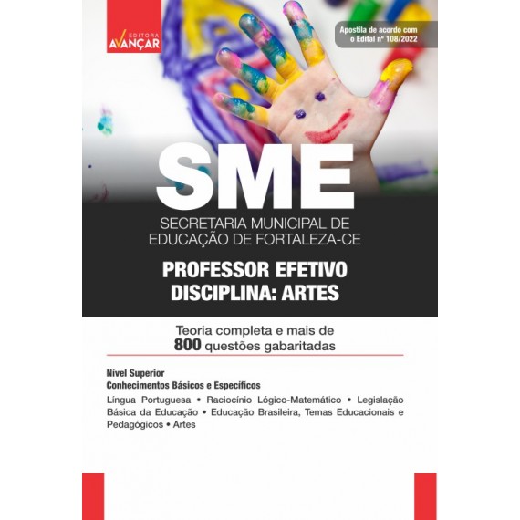 SME FORTALEZA CE - Secretaria Municipal de Educação de Fortaleza CE - Professor Artes - IMPRESSA - E-book de bônus com Liberação Imediata