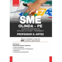SME OLINDA PE - Prefeitura de Olinda PE - Professor II: ARTES - E-BOOK - Liberação Imediata