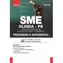 SME OLINDA PE - Prefeitura de Olinda PE - Professor II: MATEMÁTICA - E-BOOK - Liberação Imediata