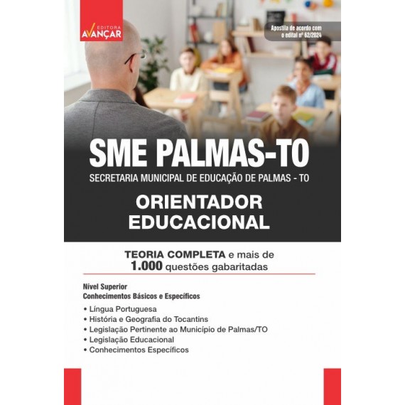 SME PALMAS TO 2024 - Orientador Educacional: IMPRESSA + E-BOOK - Frete Grátis