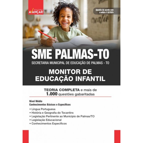 SME PALMAS TO 2024 - Monitor de Educação Infantil: IMPRESSA - Frete grátis