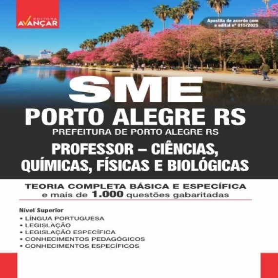 SME PORTO ALEGRE RS 2025 - PROFESSOR CIÊNCIAS: QUÍMICAS, FÍSICAS E BIOLÓGICAS
