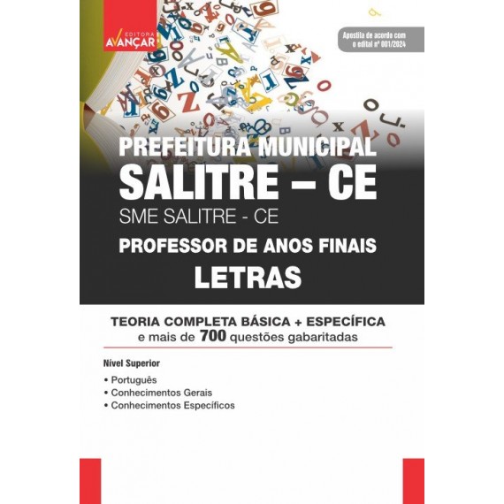 SME SALITRE CE - PROFESSOR ANOS FINAIS - LETRAS: E-BOOK - Liberação Imediata