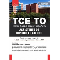TCE TO - Tribunal de Contas do Estado do Tocantins - Assistente de Controle Externo: E-BOOK - Liberação Imediata