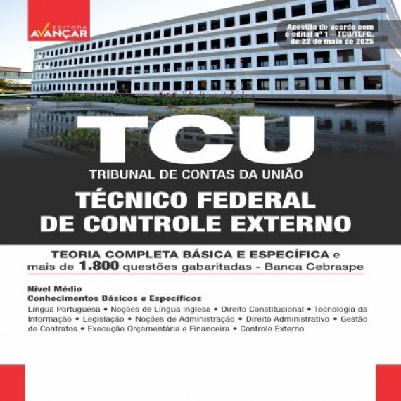 TCU 2025 - TÉCNICO FEDERAL DE CONTROLE EXTERNO