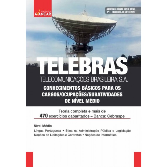 TELEBRAS - Telecomunicações Brasileira S.A.: Conhecimentos básicos para todos os cargos de nível médio: E-book