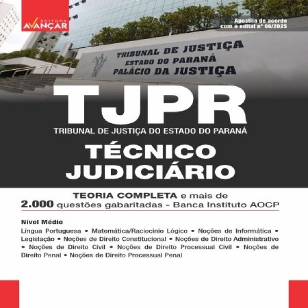 TJPR 2025 - TÉCNICO JUDICIÁRIO