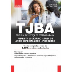 TJBA- Tribunal de Justiça da Bahia - Analista Judiciário - Psicólogo: E-BOOK - Liberação Imediata