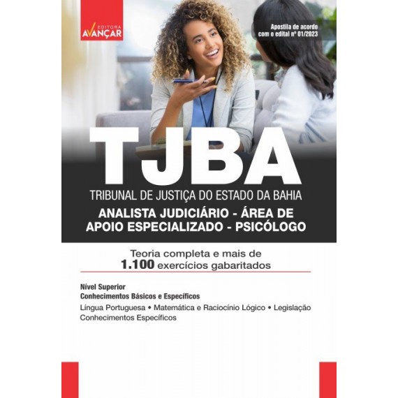TJBA- Tribunal de Justiça da Bahia - Analista Judiciário - Psicólogo: E-BOOK - Liberação Imediata