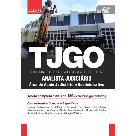TJ GO - Analista Judiciário: Área de Apoio Judiciário e Administrativo: E-book