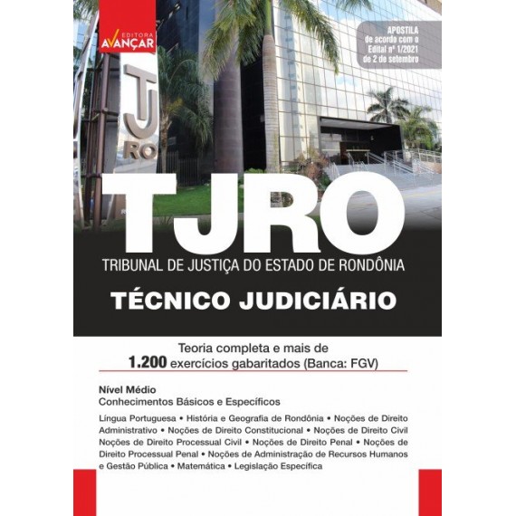 TJ RO - Técnico Judiciário: Impresso