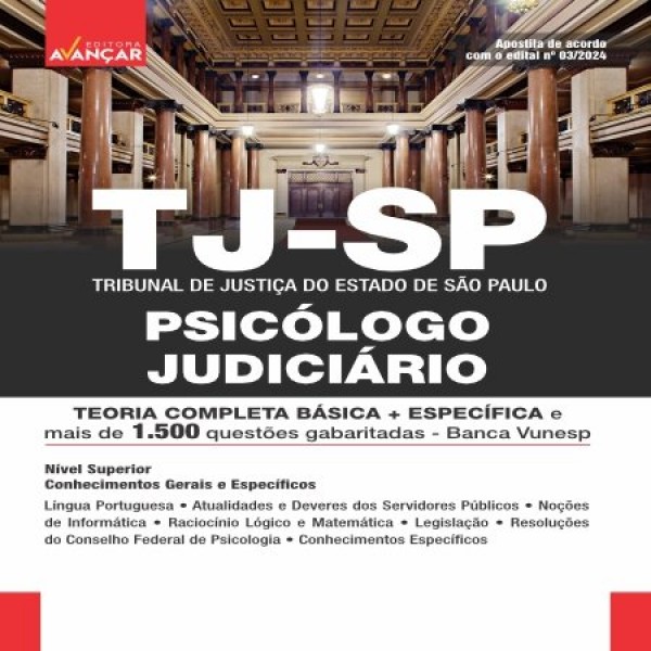 TJSP 2025 - PSICÓLOGO JUDICIÁRIO