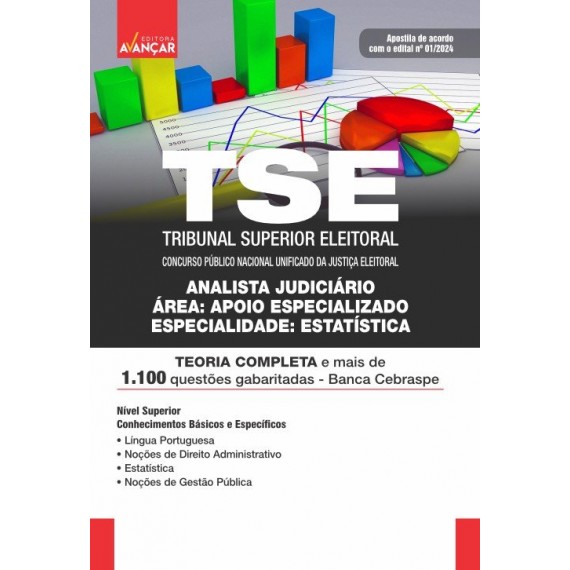 TSE UNIFICADO 2024 - TRIBUNAL SUPERIOR ELEITORAL - ESTATÍSTICA: E-BOOK - Liberação Imediata