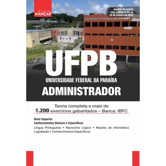 UFPB - Universidade Federal do Estado da Paraíba: Administrador - IMPRESSA - FRETE GRÁTIS - E-book de bônus com Liberação Imediata