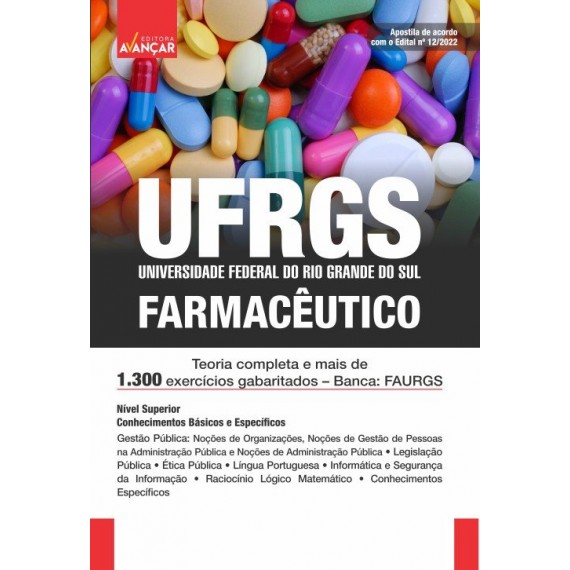 UFRGS - Universidade Federal do Rio Grande do Sul: Farmacêutico: IMPRESSA - FRETE GRÁTIS - E-book de bônus com Liberação Imediata