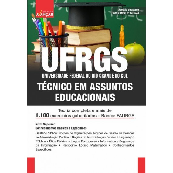 UFRGS - Universidade Federal do Rio Grande do Sul: Técnico em Assuntos Educacionais: E-BOOK - Liberação Imediata