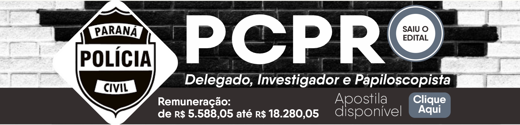 Polícia Civil do Estado do Paraná banner de divulgação