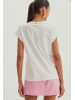T Shirt Muscle com Estampa - Off White 