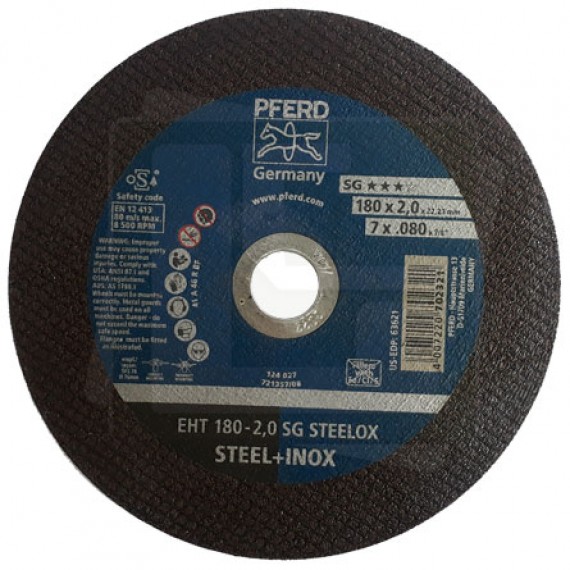 Disco de Corte 180 2,0 SG STEELOX - PFERD