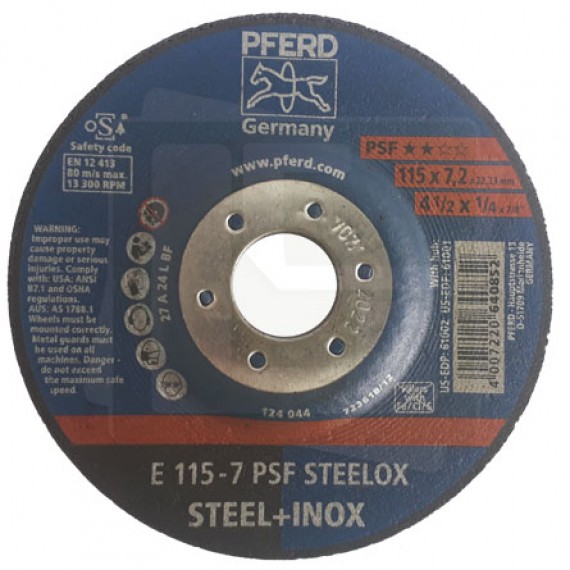 Disco de Desbaste E 115-7 PSF STEELOX - PFERD
