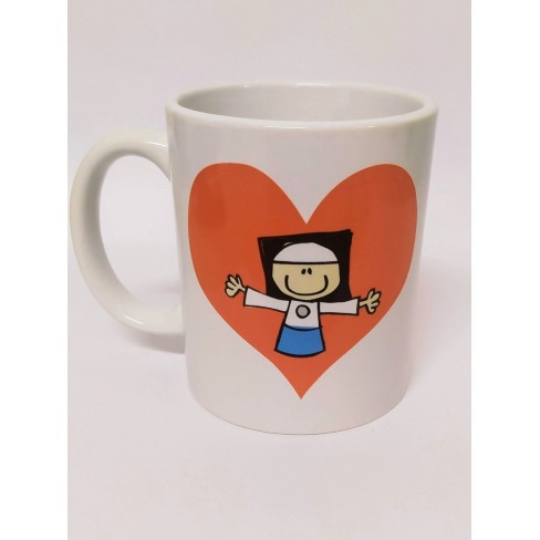 Caneca Cerâmica Coração Vermelha ID G
