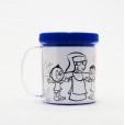 Caneca de Colorir com Kit Giz de Cera Santa Dulce