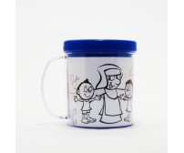 Caneca de Colorir com Kit Giz de Cera Santa Dulce