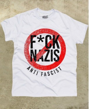 F*ck Nazis Anti Fascist T-Shirt - Paranoid Music Store