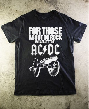 CAMISETA ACDC FOR THOSE ABOUT TO ROCK  Oficial - Paranoid Music Store