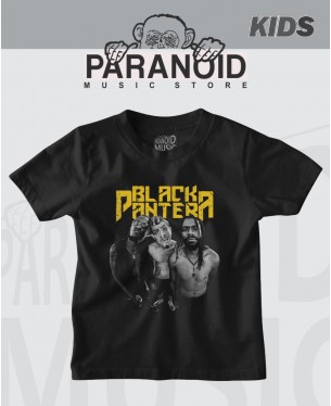Camiseta Black Pantera 01 Infantil Oficial  - Paranoid Music Store