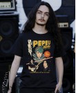 Camiseta Pepeu Gomes 02 Oficial - Banda Novos Baianos - Paranoid Music Store (Preta)