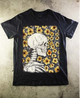 Camiseta Collection Skull 07 - Caveira Flores - Paranoid Music Store