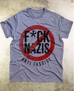 Camiseta F*ck Nazis Anti Fascist - Paranoid Music Store - Vintage