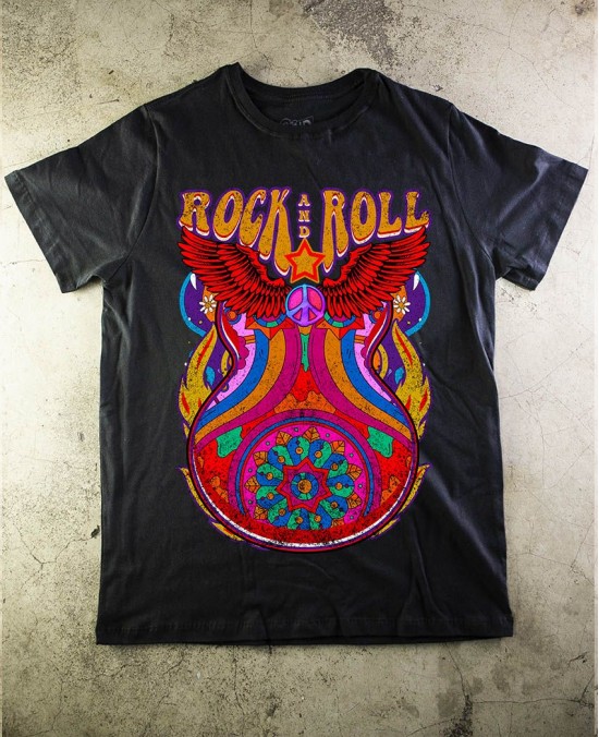 Camiseta Rock and Roll Oficial - Paranoid Music Store