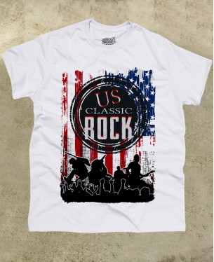 US Classic Rock Official T-Shirt - Paranoid Music Store