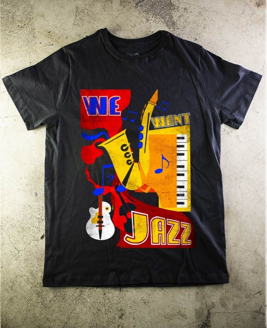 Camiseta We Want Jazz - Paranoid Music Store