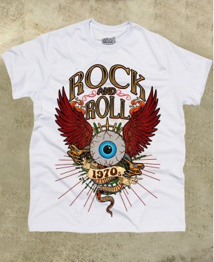 Rock and Roll Eye White T-Shirt