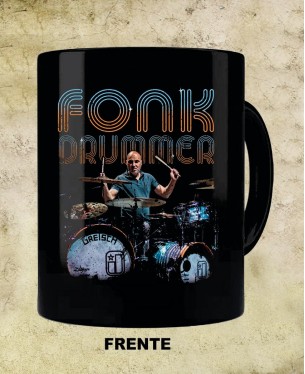 Full Black Mug - Fonk Drummer 01 Official - Paranoid Music Store