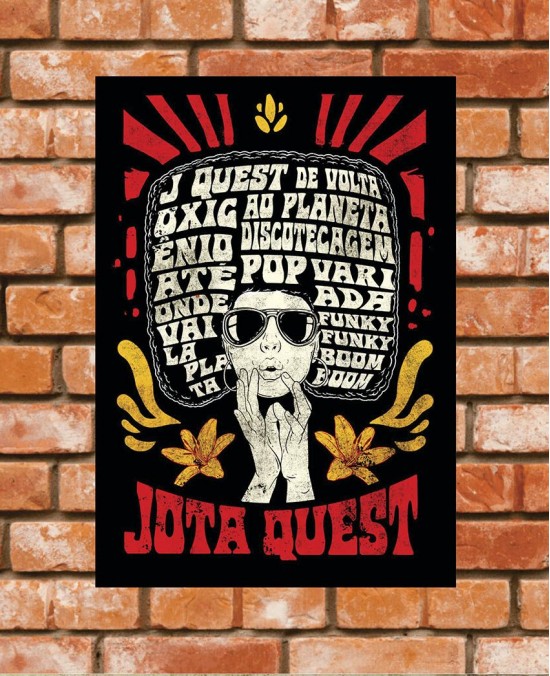 Poster / Frame Jota Quest The Power of the Wig 02 Official - A3 / A4 Paranoid Music Store
