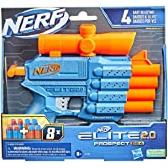 Lançador Nerf Elite 2.0 Tetrad Qs-4, Lança 4 Dardos ao Mesmo Tempo - F