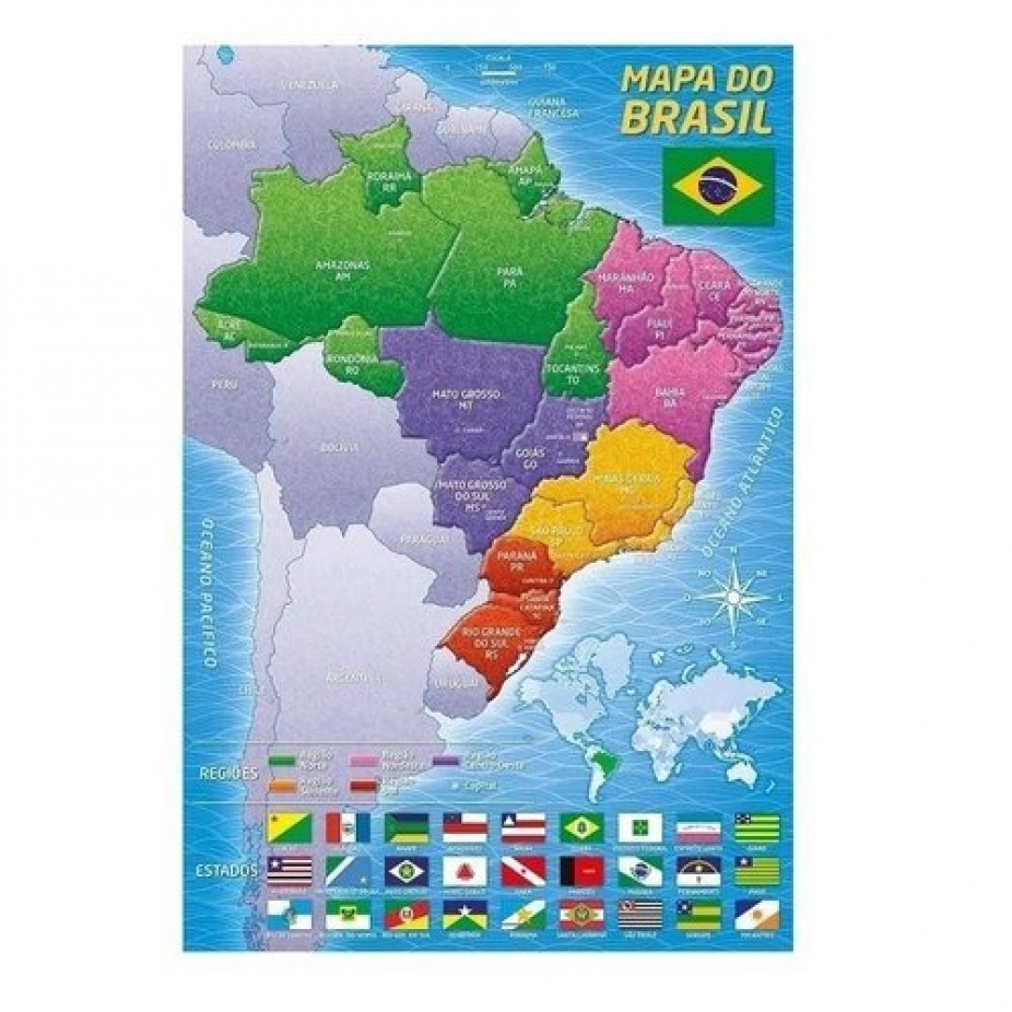 Quebra Cabeça Mapa do Brasil Grow - News Center Online - newscenter